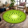 Kiwi Fruit Slice Pattern Rug Print Round Rug, Living Room, Bedroom, Playroom Carpet, Non Slip Floor Mat, Gift