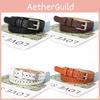 Leather Womens Pu Belt No Punching Required With Silver Buckle And Design Hollow