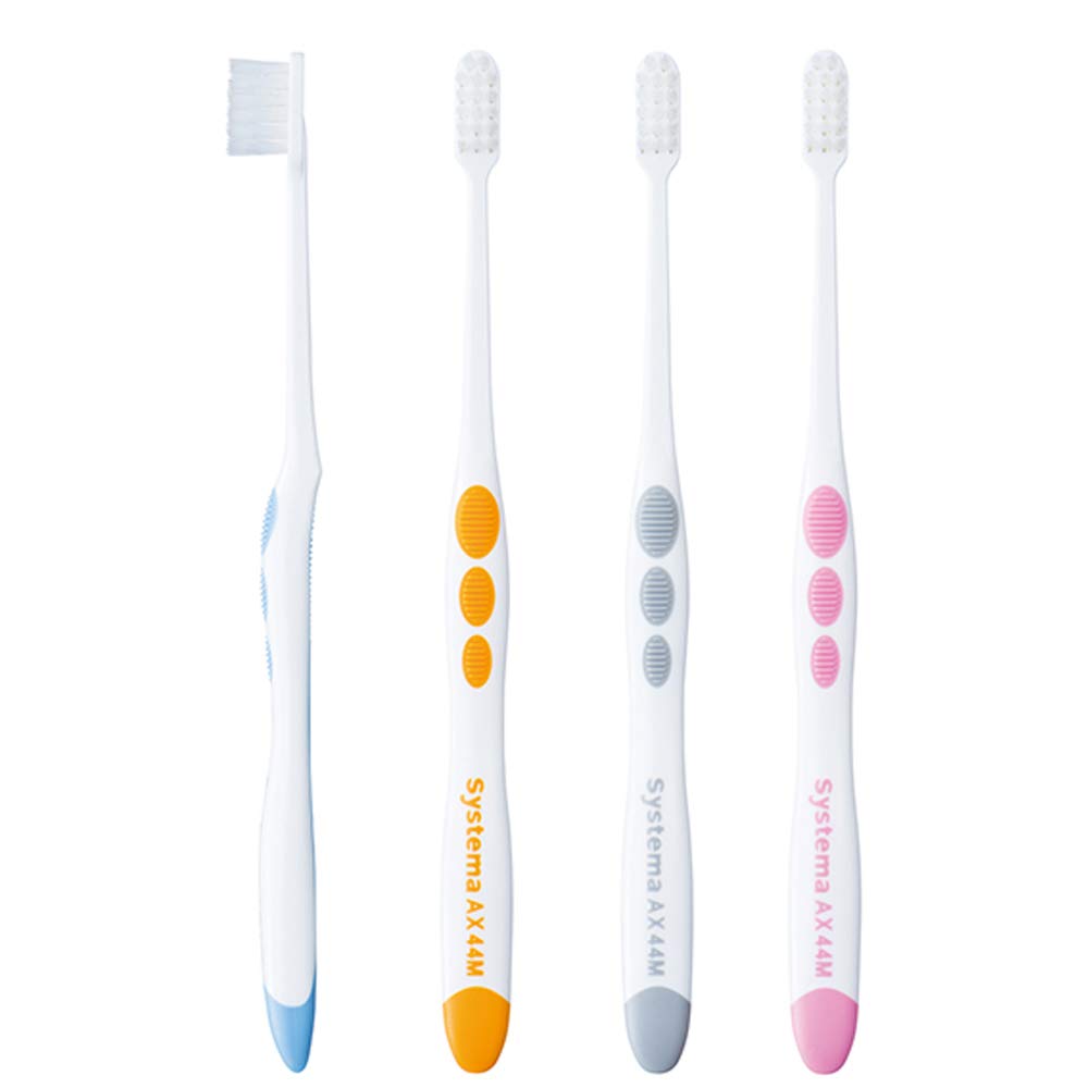 Lion Systema AX Toothbrush x 4 Medium (44M Compact, Bristles)