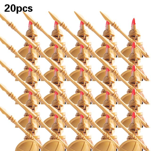 Средневековые военные наборы, фигурки, строительные блоки, шлемы, детали солдата, рыцарское оружие, римский меч, аксессуары, игрушки для детей