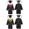 Graduation Gown Bachelor Uniform Hat with Tassel for Kids Girls Boys Unisex Kindergarten Elementary School Student