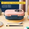 Four Compartmentalized Plastic Portable Lunch Box