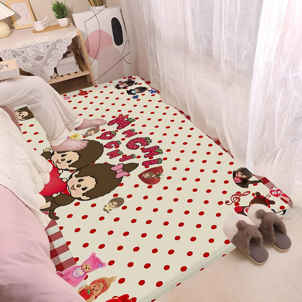 Anime M-Monchhichi Cute Door Mat Washable Non-Slip Living Room Sofa Chairs Area Mat Kitchen Doormat Area Rug