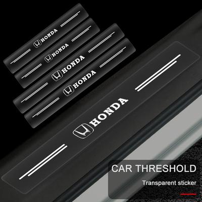 4 шт. Защита порогов автомобиля Прозрачная декоративная эмблема 3D наклейка Для Fit Mugen Insight Type S R VTEC DOHC Modulo Vezel Legend RR Si