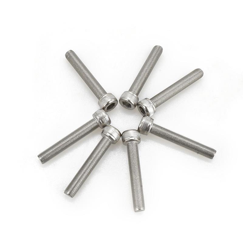 Yigu Fine Thread Knurled Socket Head Screws, 304 Stainless Steel, M3-M12