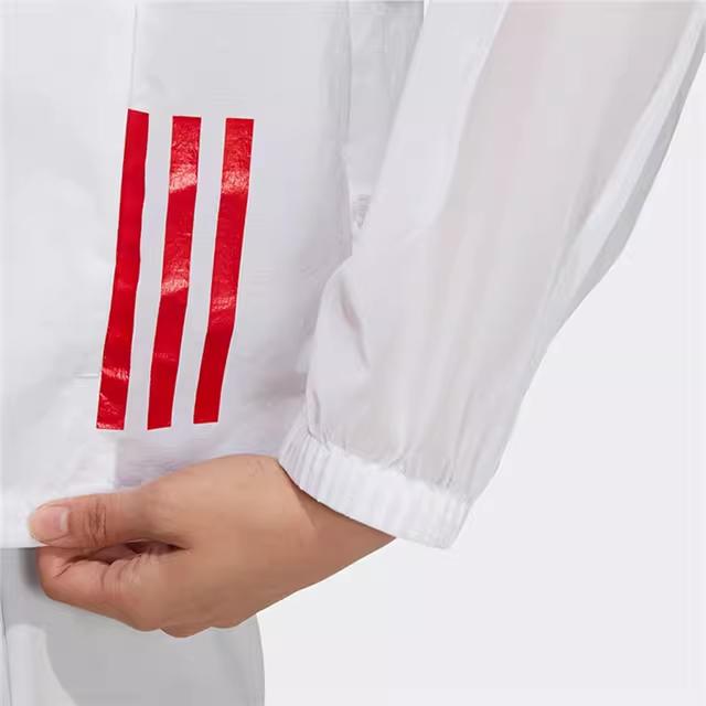 Adidas Solid Color Logo Sports Jacket Women Jackets White HT6912