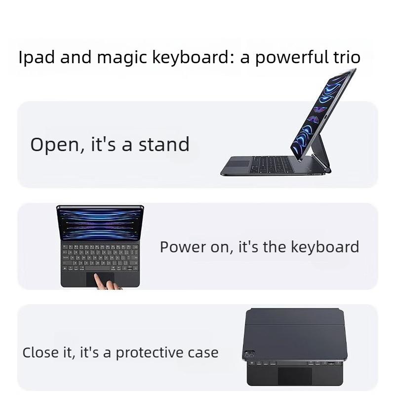 Подходит для нового iPad Pro 2025 Miao Control Keyboard Air6/7 Защитный чехол Pro11 Магнитное разделение Bluetooth-клавиатура