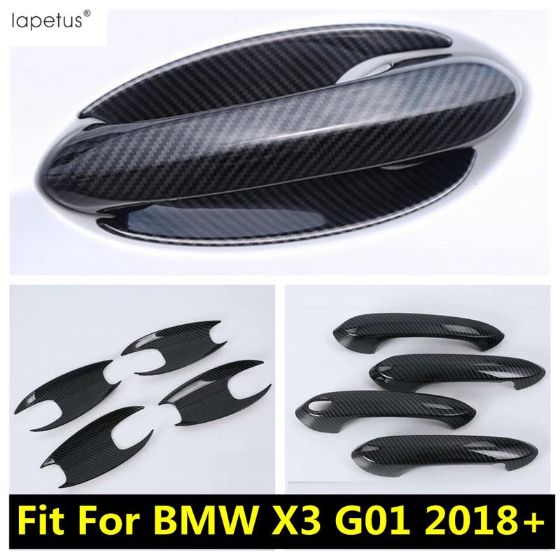 ABS Car Door Handle Bowl Decoration Protection Cover Trim For BMW X3 G01 - Chrome / Carbon Fiber Accessories Exterior Kit