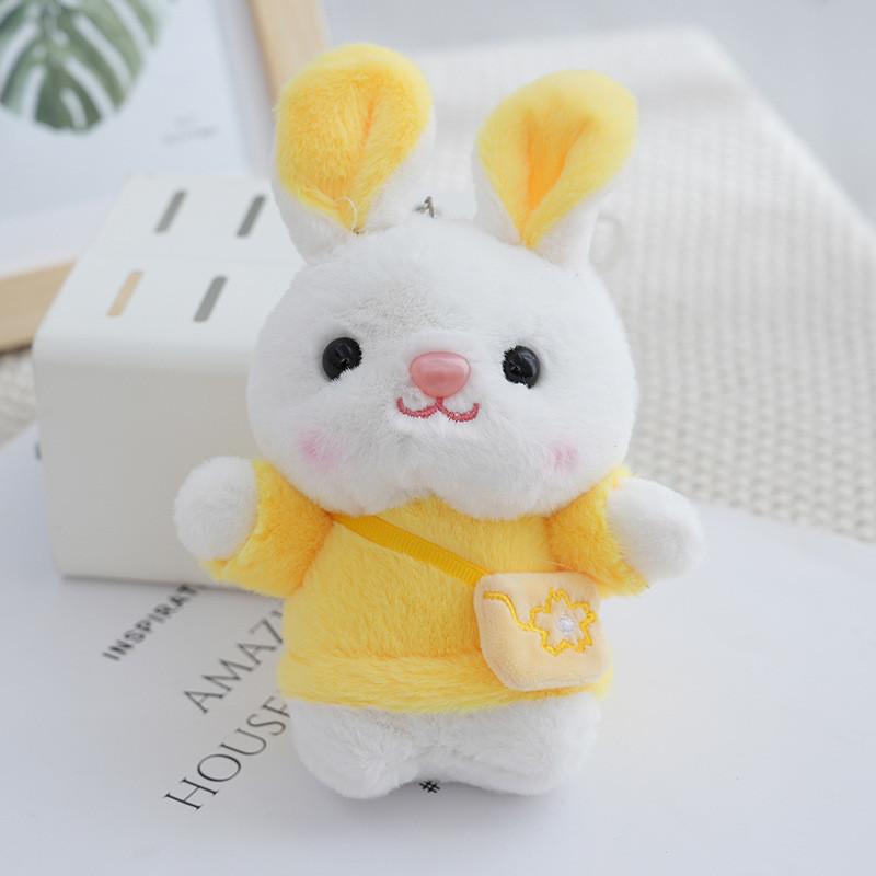 Rabbit Keychain Cute Cartoon Plush Key Ring Girls Backpack Decoration Pendant