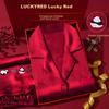 QUEEN.EASY Zodiac Year Red Pajamas for Women, Spring And Summer 2026 New Style Wedding Gift Couple's Home Wear Set for Gifting