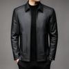 Autumn Young Men's Fleece Sheepskin Leather Jacket Lapel Daddy Leather Jacket Jacket
