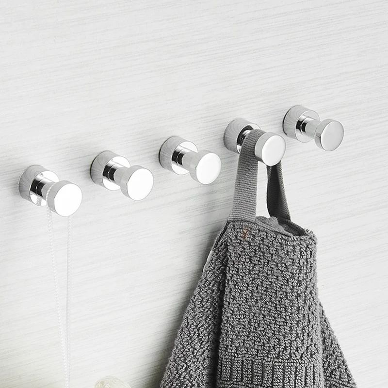 5pc/Set All Copper Hook Bathroom Door Back Coat Hook Single Hook Black/Brushed Gold Wall Coat Hat Towel Hook Bathroom Hardware