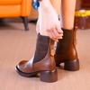 Fashion Autumn Winter New Fashion Boots Womens Retro British Style Socks Boots Thick Heel Thick Sole Warm Comfortable Womens Ankle Boot