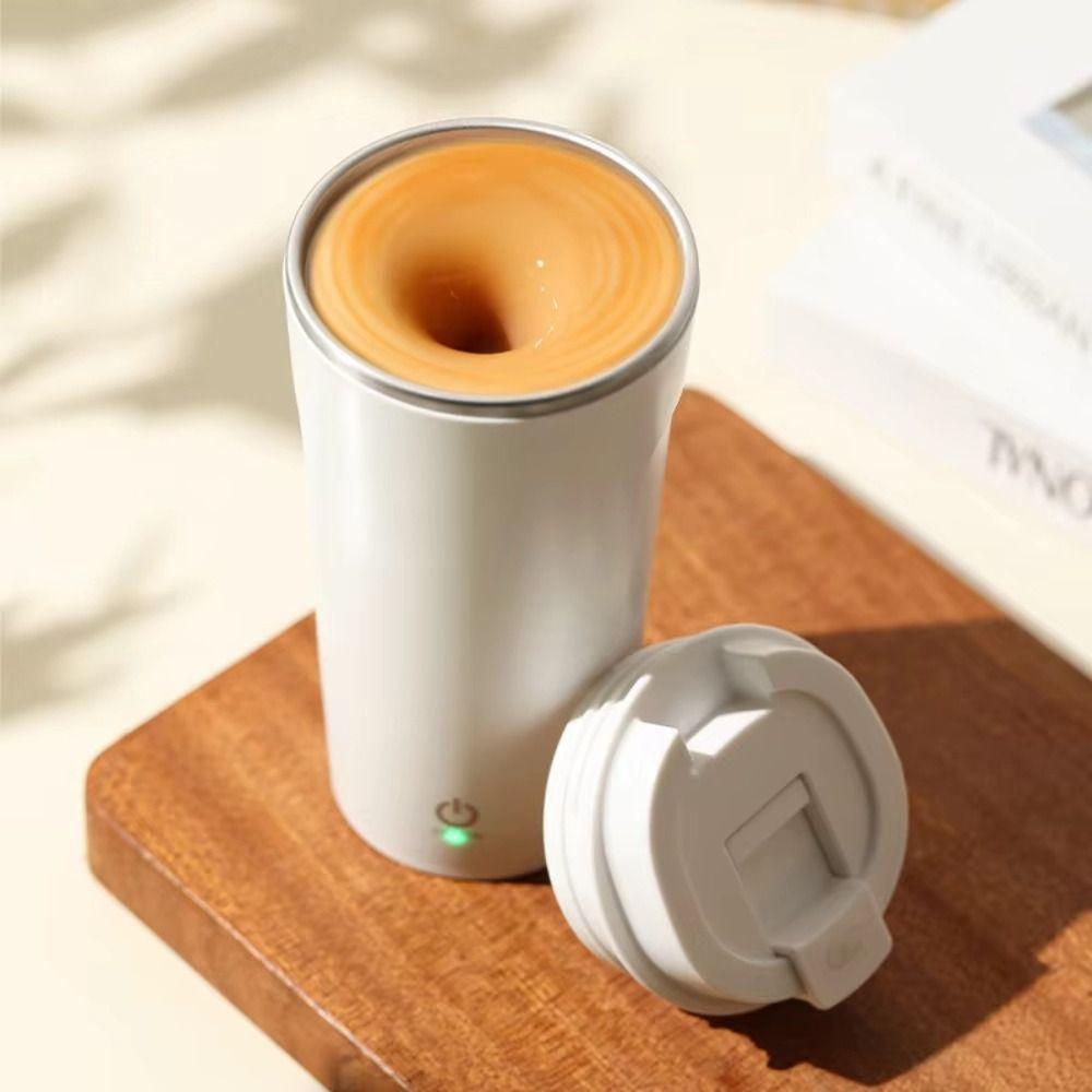 400ml Capacity Automatic Shaker Bottle 304 Stainless Steel Automatic Blender Cup  Travel Companion