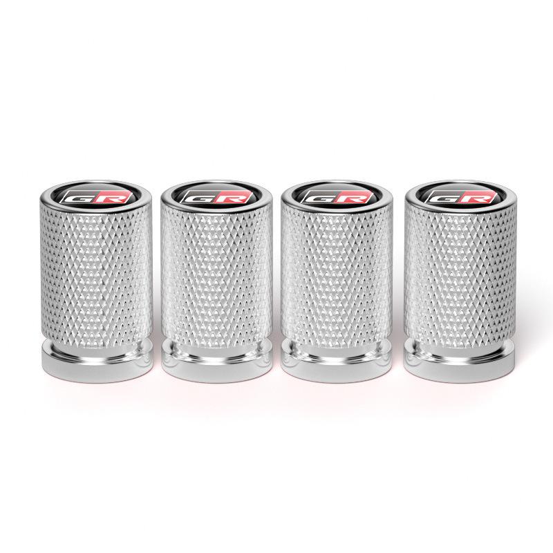 xzlhg9 4 Pcs Car Tire Valve Stem Caps Dustproof Waterproof for Toyota GR Racing Yaris 86 Corolla Hilux Supra C-HR Exterior Accessories