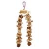 Parrot Chewing Toy Beak Grinding Safe Log Nut Pine Cone Corn Leaf Hanging Bird Cage Toys for Medium