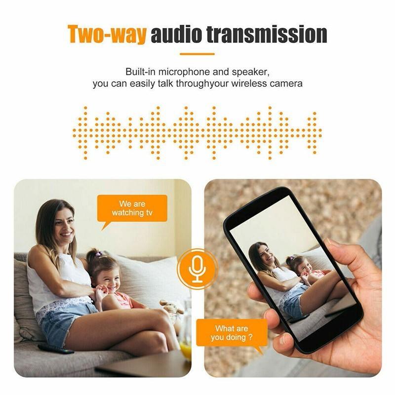 1080p HD внутренняя/наружная камера видеонаблюдения с двусторонней аудиосвязью, беспроводная камера видеонаблюдения для монитора для детей и домашних животных