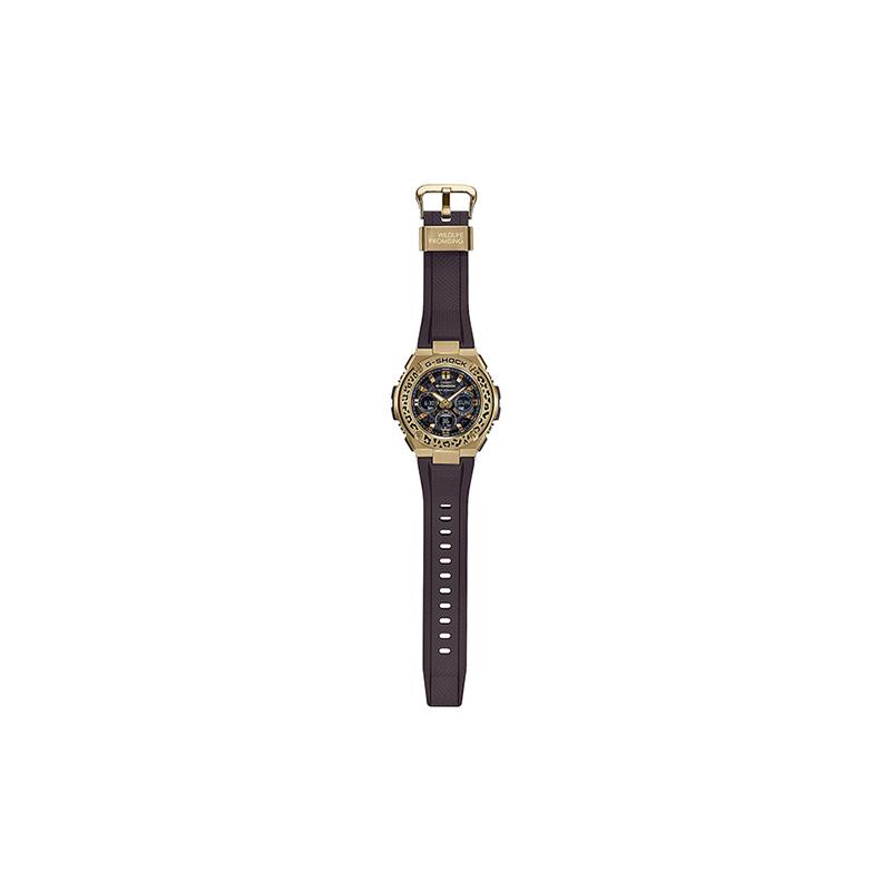 Casio Спортивные часы с тематикой дикого леопарда, кварцевый механизм, полимерный ремешок, японские и корейские часы, мужские часы, черный циферблат GST-S310WLP-1A9