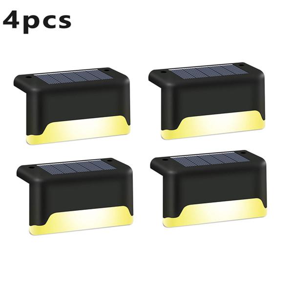 Warm White LED Solar Lamp Path Stair Outdoor Garden Lights Waterproof Solar Power Balcony Light Decoration for Patio Stair Fence