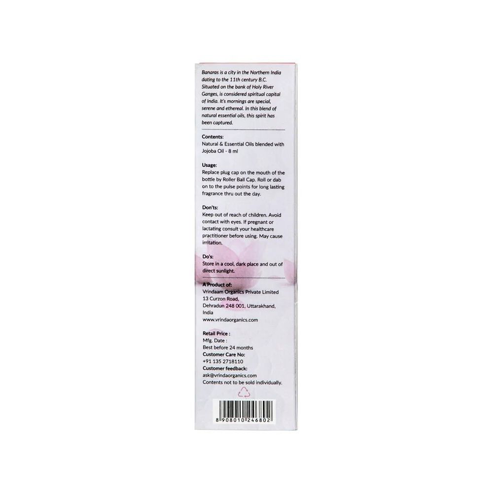 Масло-роллер Банарас (8 мл), Banaras Aromatic Oil Roller Bottle,  Vrindaam