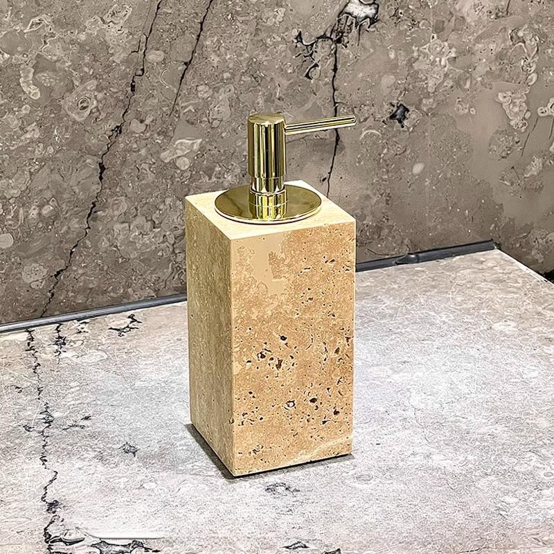 Creative Yellow Wind Tunnel Stone Lotion Bottles Bathroom Accessories Wash Basin Hand Soap Dispensers Press Soap Dispensers Home
