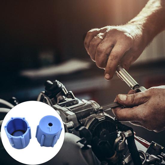 10Pcs/Set R134a Cap Set 16mm Red 13mm Blue Car Air Conditioner Dust Caps for AC System Charging Port Caps 5 Sets Blue Low Side 5 Sets Red High Side