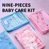 Набор для ухода за детьми Детские кусачки для ногтей Термометр Инструменты для ухода Расческа Щетка Набор из 9 предметов Уход за маленькими детьми Дома Всегда имейте предметы первой необходимости
