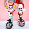 Stockings Chic Innovative Anti-shrink Christmas Present Socks Santa Snowman Cartoon Christmas Stockings Christmas Present Socks