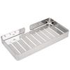 Wall Mount Stainless Steel Soap Holder Drain Rack Shelf for Bathroom Kitchen (Silver)