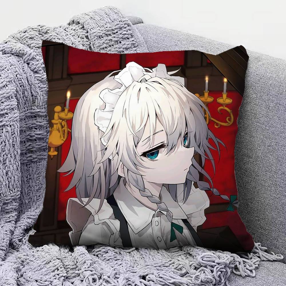 Sakuya Izayoi Touhou Project Pillow Covers Home Sofa Cushion Covers and Aecorative Custom