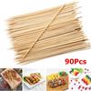 90 Pcs 25cm Natural Bamboo BBQ Skewers Bamboo Sticks BBQ Kabob Skewers For Grilling Appetiser Barbecue JT47