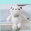 Grid Tie Bow Teddy Bear Plush Toy  Soft Fill Doll Backpack Keychain Holiday Gift