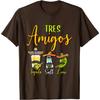 Tequila Salt Lime Tres Amigos Cinco De Mayo Graphic T-Shirt Casual Cotton Tee