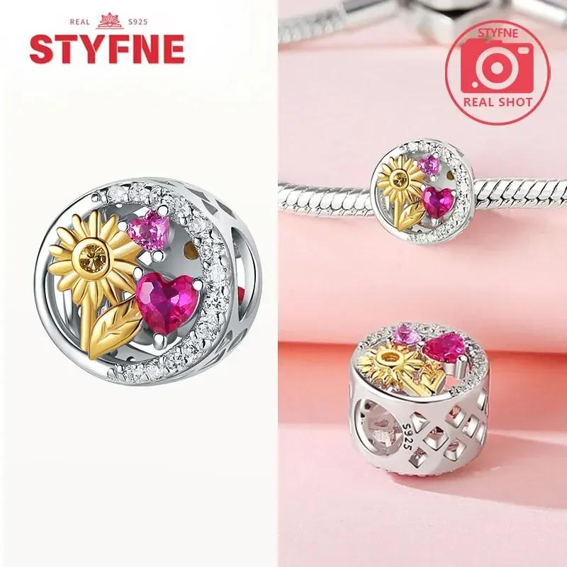 Медьоригинал Звездное небо Подсолнух Зеленое пшеничное поле Масляная живопись Подвески Бусины Для женщин DIY Изящные украшения Подарок