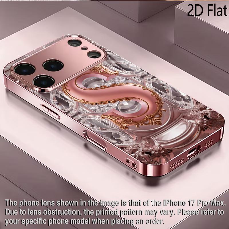 NkGoldS 2DFlat Для iPhone17 18 16 15 14 13 12 11 Pro Max XS XR 8 7Plus Чехол для телефона Ударопрочный Защитная задняя крышка