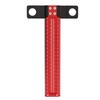 Red Black T Square Clear Scale Precision Measuring Tool Convenient Layout Scriber Tool  Woodworking