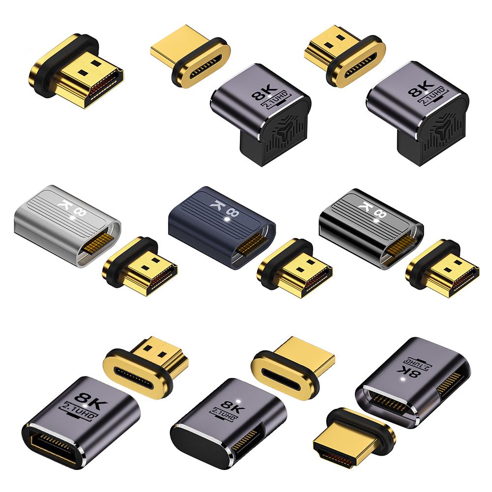 Совместимый с HDMI 2.1 магнитный адаптер «папа-мама» 19-контактный для ТВ-приставки PS5 USB-концентратор высокоскоростной 8K/60 Гц 4K/120 Гц 48 Гбит/с eARC кабель