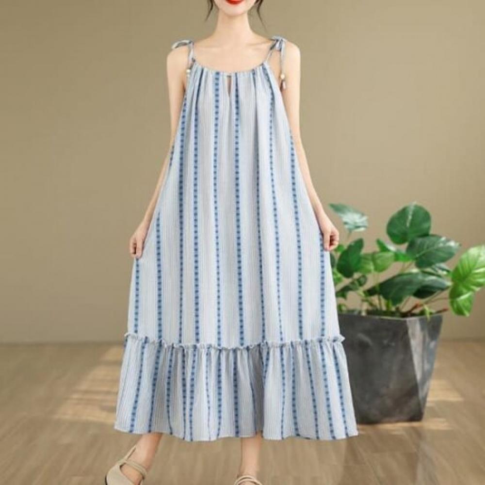 Navava Women No900 Stripe Long Dress