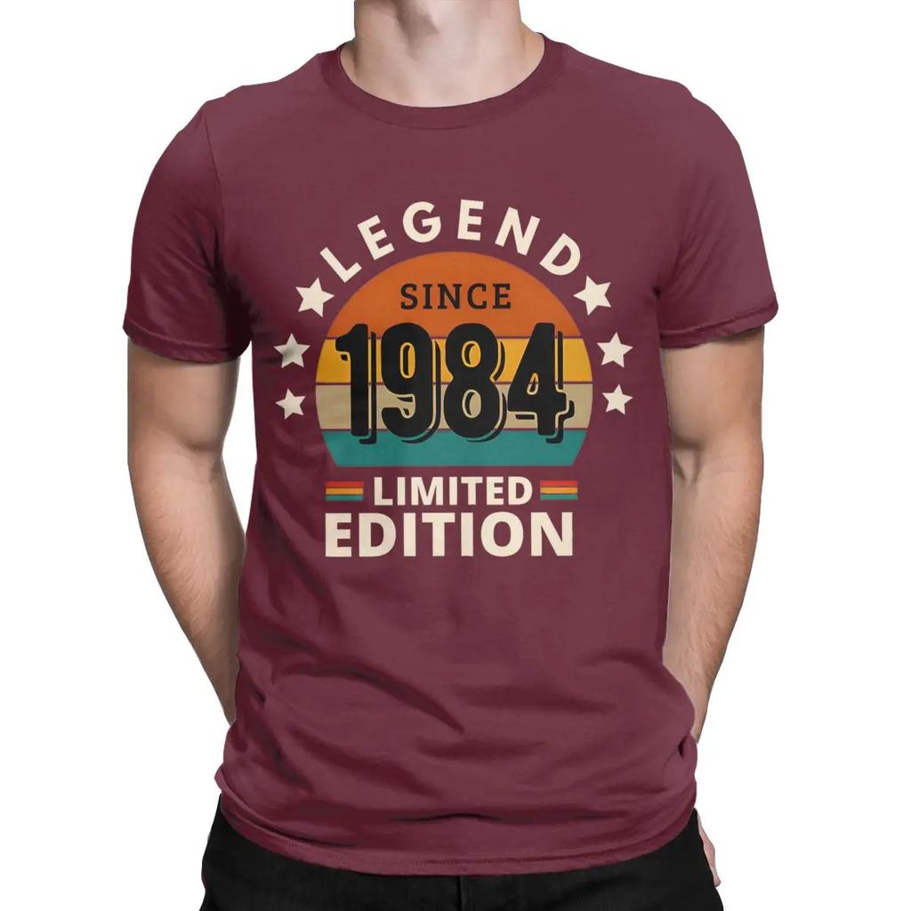 LEGEND 1984 VINTAGE Anniversary T-Shirts Men Fashion Cotton Tees O Neck Short Sleeve T Shirts Tops