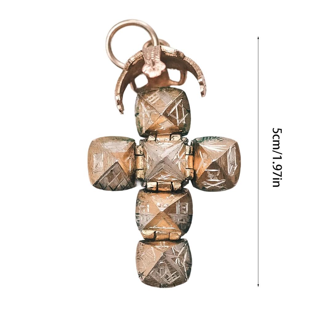 Подвеска в виде трансформирующейся сферы, Винтажное складное ожерелье-шар для мужчин и женщин, Уникальная подвеска-трансформер с возможностью преобразования сферы в крест, Подарок-трансформирующееся украшение