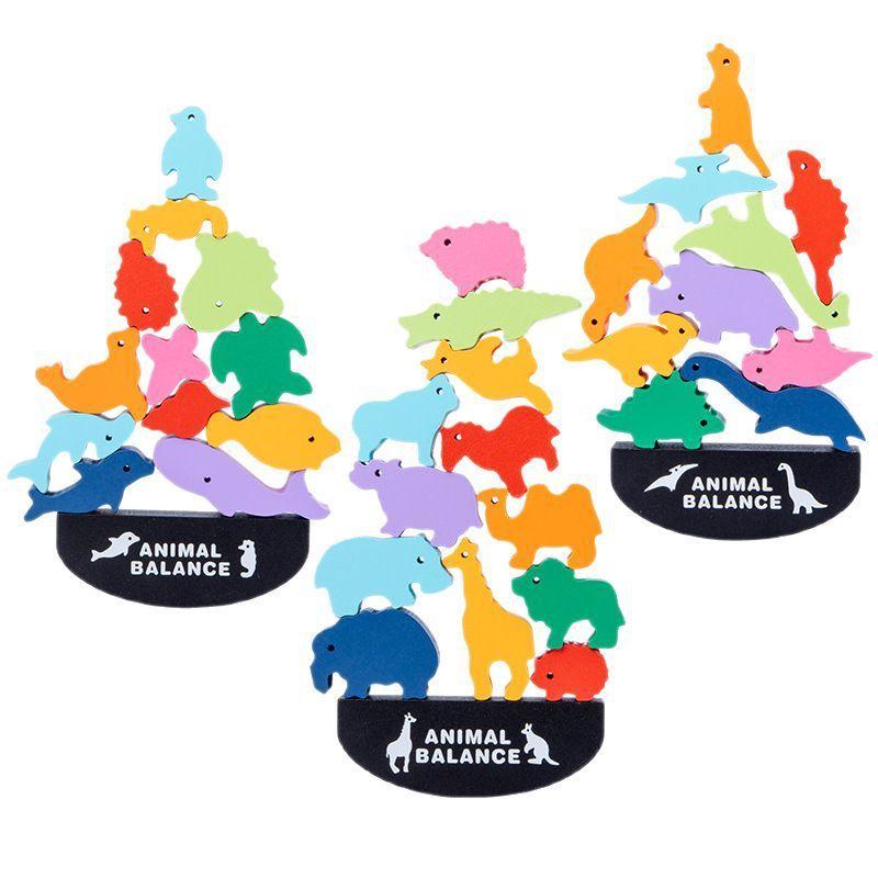 Wooden Marine Animal Stacking Blocks For Early Learning Cognitive Development
