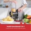 LMETJMA 250 Вт 5 в 1 электрическая овощерезка измельчитель автоматическая машина для нарезки салата терка для сыра морковь капуста резак JT253
