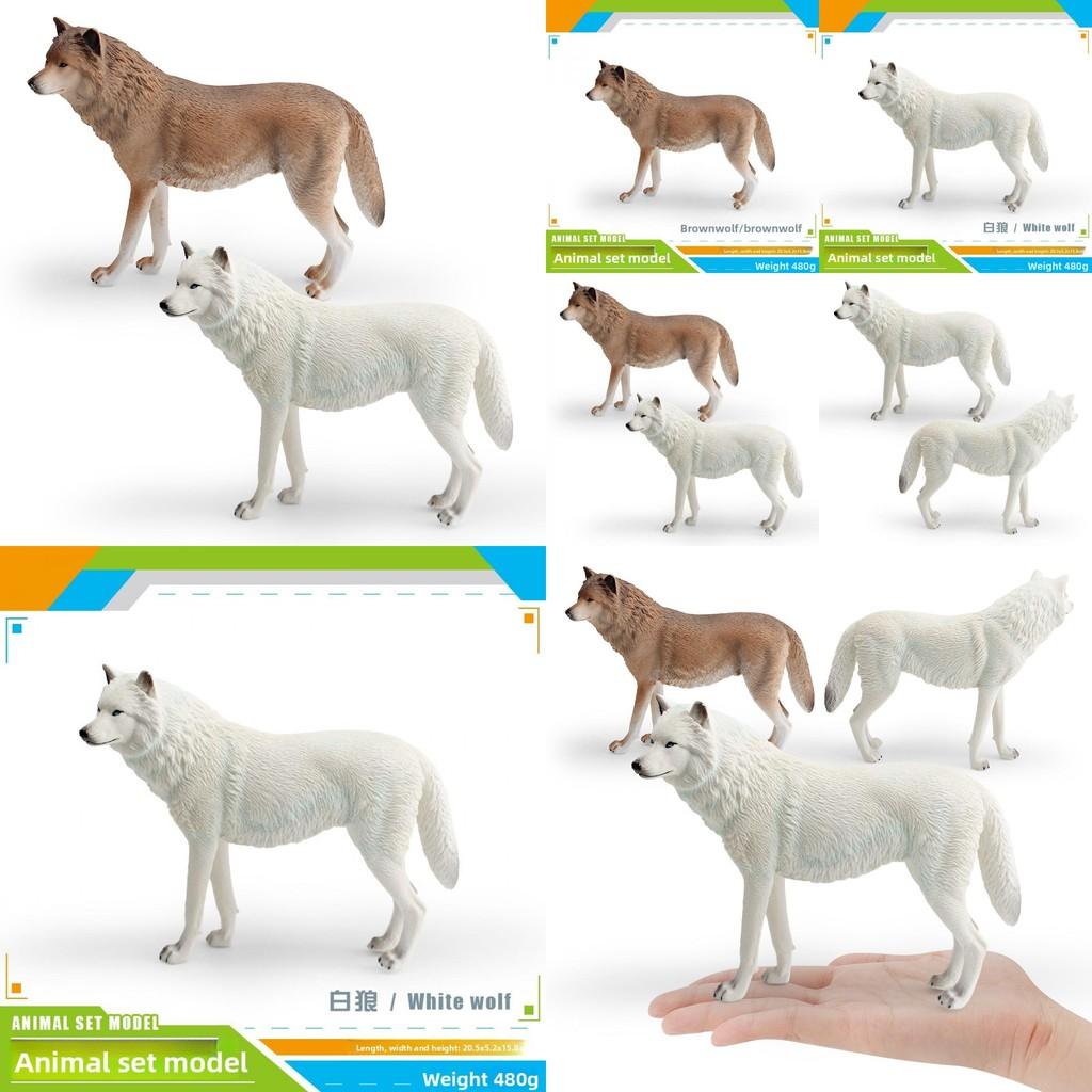 Дикий лесной зверь Волк Модель ПВХ Декор Игрушка Для Детей Обучение И Игра