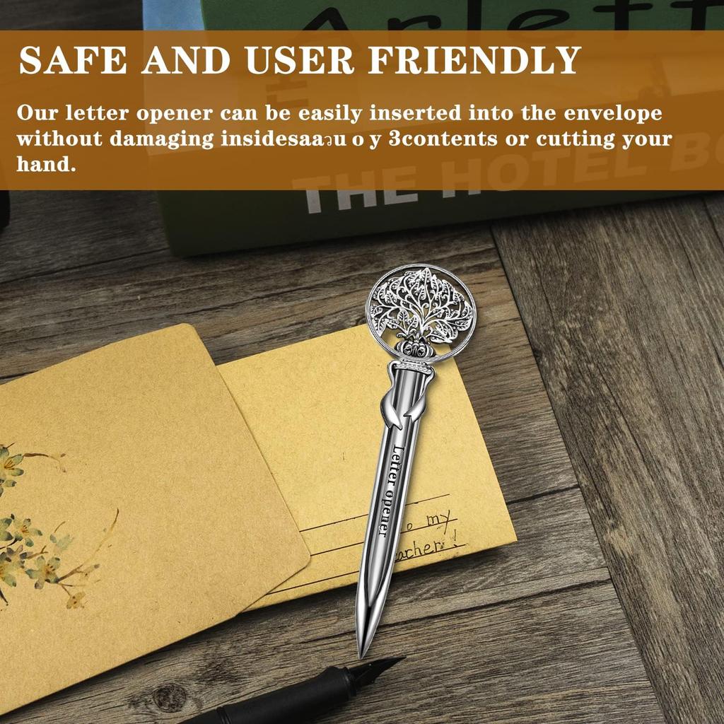 Letter Opener,Envelope Opener Letter Openers Envelope Slitter Mail Opener Envelopes Stationery for Package,Envelope,Paper Cut,Safe Mail Opener