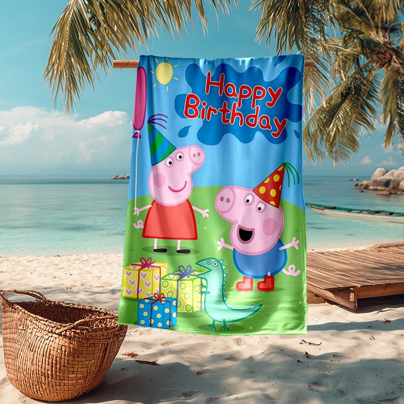 Pink Pig Fashion Beach Towel: Ideal for Summer Adventures Soft, absorbent and quick drying suitable for swimming and bathing