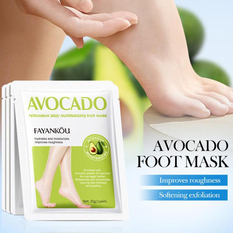 Fayankouavocado Отшелушивающая маска для ног Педикюр ног Удаление омертвевшей кожи Увлажняющий эксфолиатор для ног Маски для ног Уход за кожей