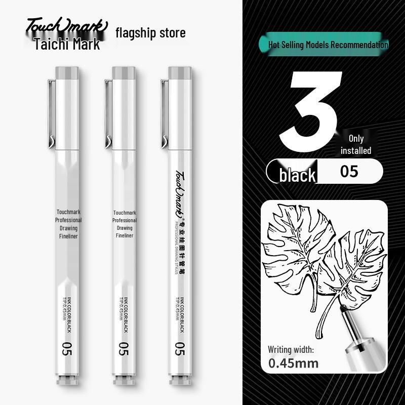 Authentic Touchmark Waterproof Quick-Dry Fine Liner Needle Pen Set for Art and Student Design