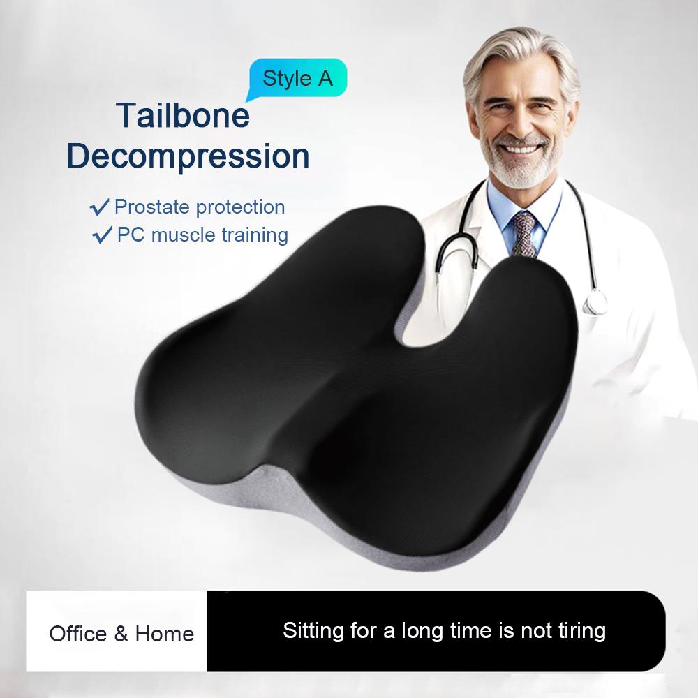 Ортопедическая подушка на стул с эффектом памяти, подушка для офисного кресла, поддержка сиденья автомобиля, подушка для поясницы, массажная подушка для ягодиц и копчика, подушка на спинку