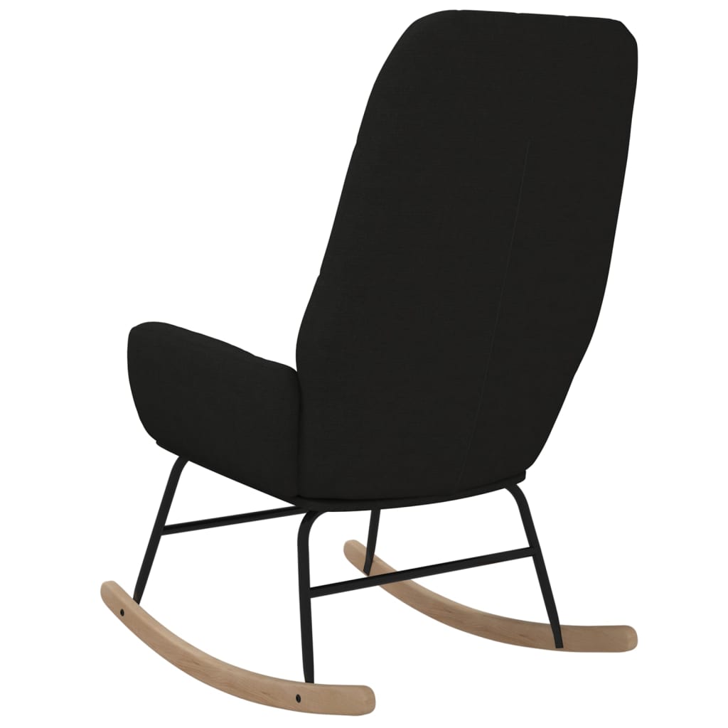Rocking Chair Black Fabric