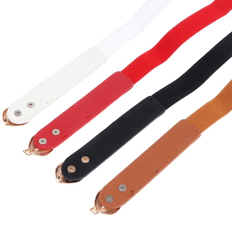 Women Waist Belt Narrow Stretch Dress Belt Thin Buckle Waistband